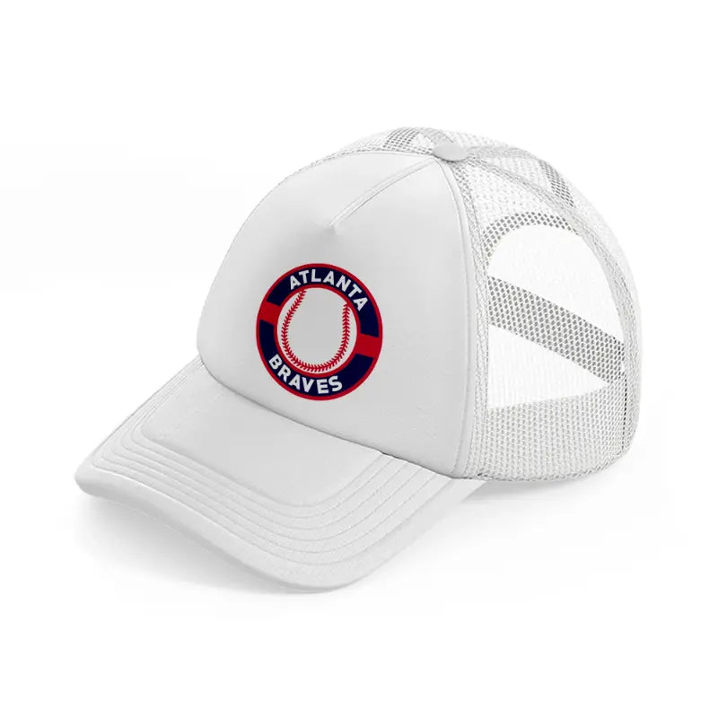 atlanta braves retro white trucker hat