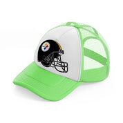 pittsburgh steelers helmet lime green trucker hat