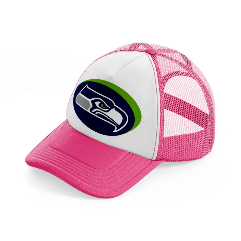 seattle seahawks 3d neon pink trucker hat