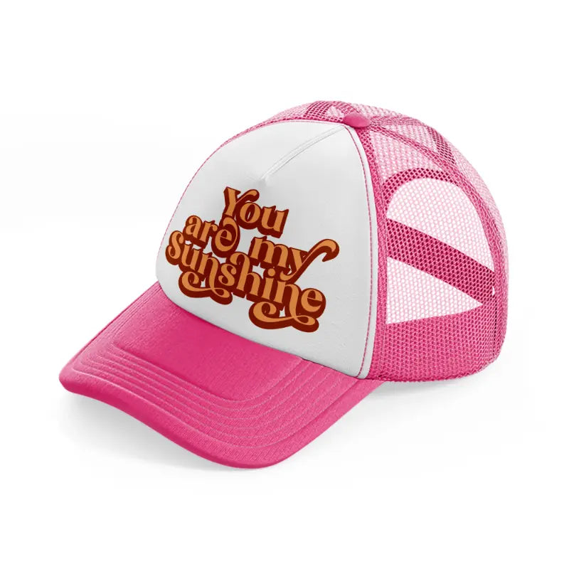 quote 01 neon pink trucker hat