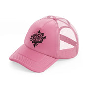 harley davidson motorycles black pink trucker hat