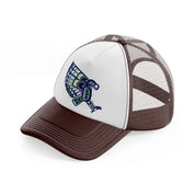 seattle seahawks vintage brown trucker hat