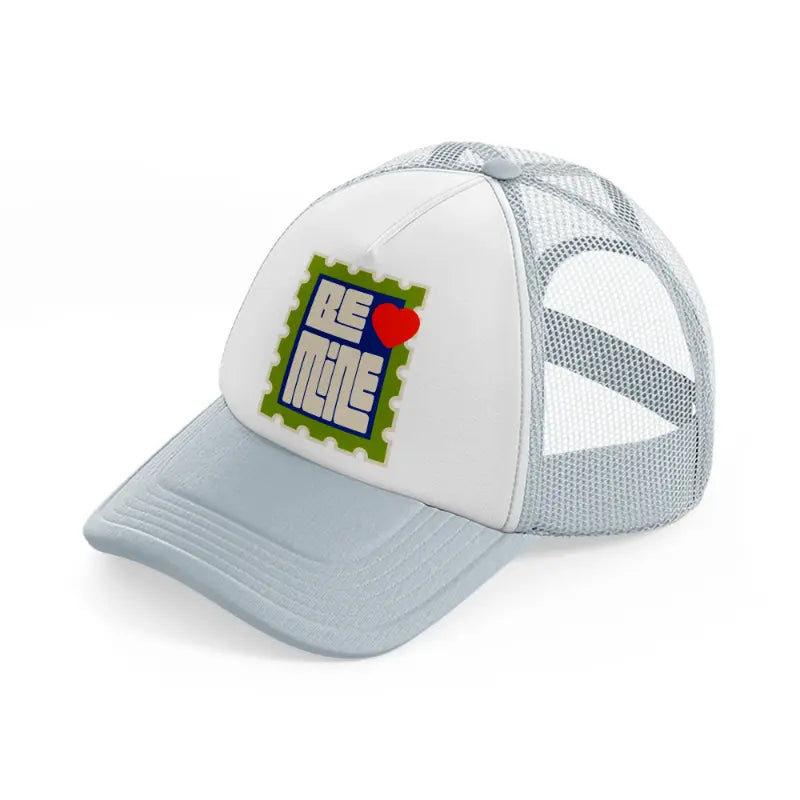 groovy love sentiments gs 16 grey trucker hat