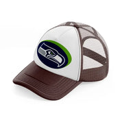 seattle seahawks 3d brown trucker hat