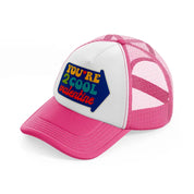 groovy love sentiments gs 09 neon pink trucker hat