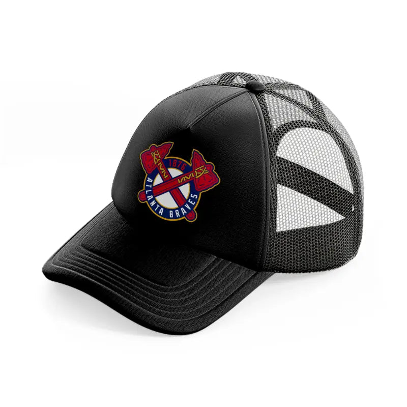 1876 atlanta braves black trucker hat