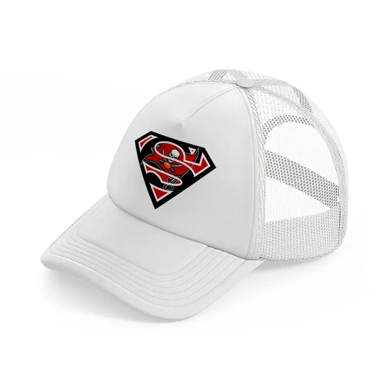 tampa bay buccaneers super hero white trucker hat