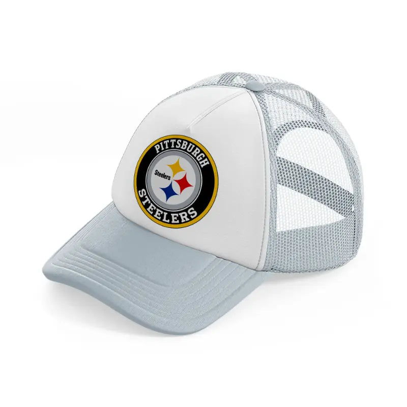 pittsburgh steelers grey trucker hat