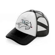 cupid black and white trucker hat