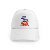 groovy love sentiments gs 04 white trucker hat