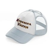minnesota vikings text grey trucker hat