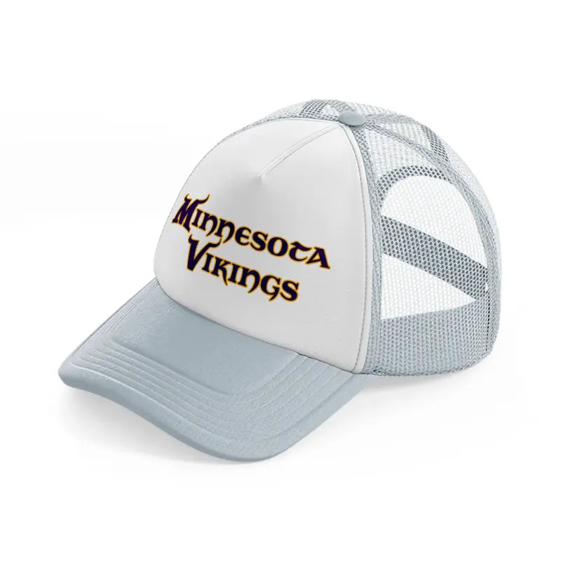 minnesota vikings text grey trucker hat