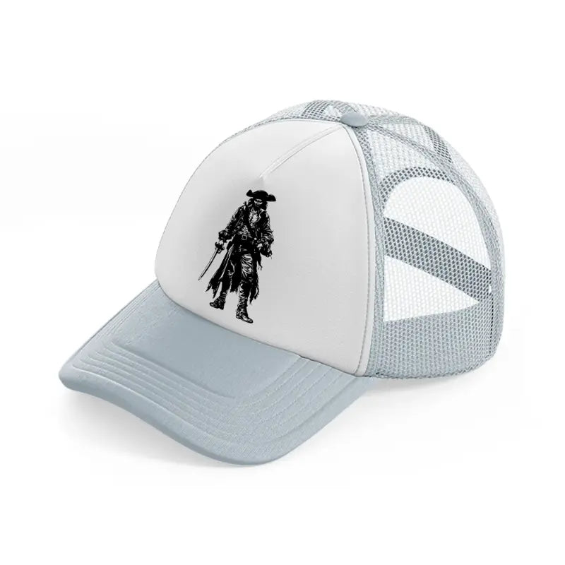 pirate & sword grey trucker hat