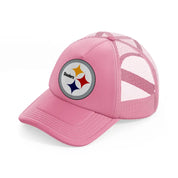 pittsburgh steelers badge pink trucker hat