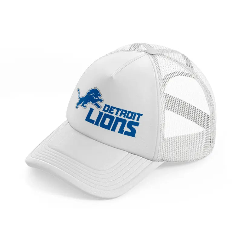 detroit lions shorter logo white trucker hat