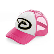 arizona diamondbacks minimalist neon pink trucker hat
