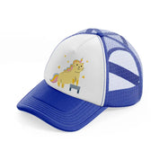 025 unicorn blue and white trucker hat
