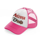 arizona d backs neon pink trucker hat