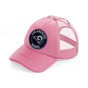 los angeles rams pink trucker hat