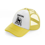 hunting season deer yellow trucker hat
