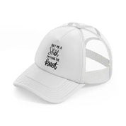 9. shot tying the knot white trucker hat