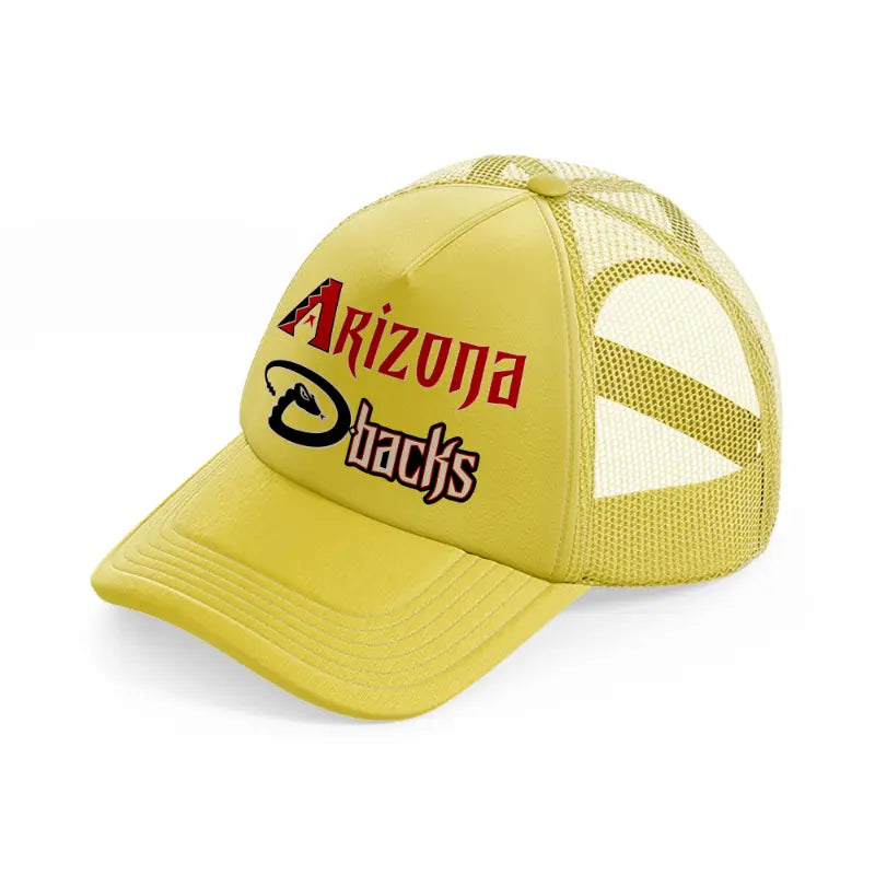 arizona d backs gold trucker hat
