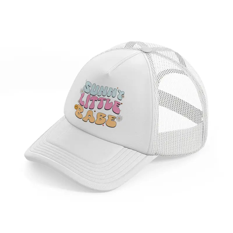 sunny little babe white trucker hat