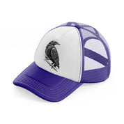 crow purple trucker hat