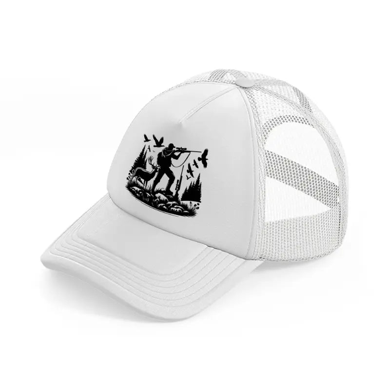 hunting site white trucker hat