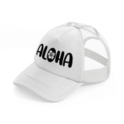 aloha white trucker hat