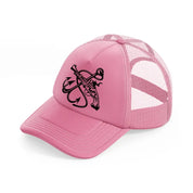 gun & anchor pink trucker hat