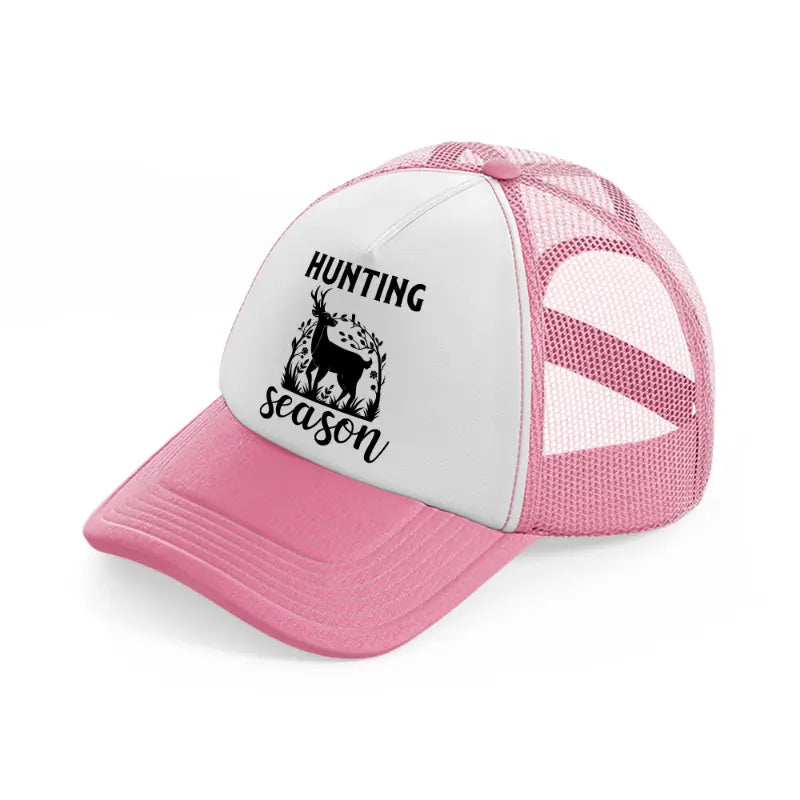 hunting season deer pink and white trucker hat