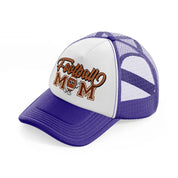football mom purple trucker hat