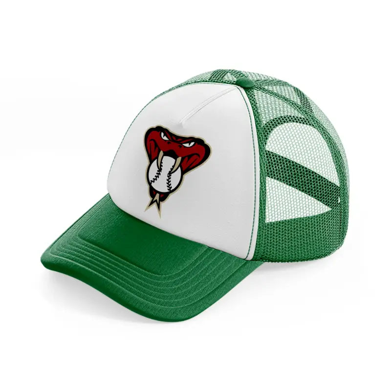 arizona diamondbacks emblem green and white trucker hat