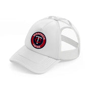 minnesota twins badge white trucker hat