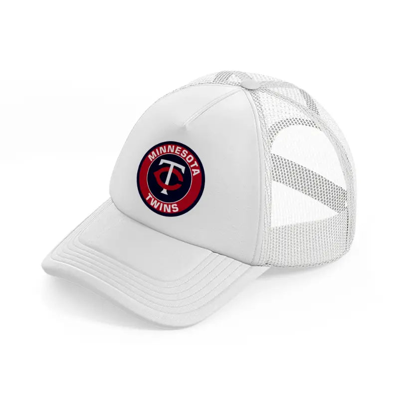 minnesota twins badge white trucker hat