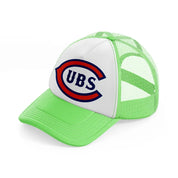 chicago cubs vintage lime green trucker hat