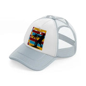 fishing retro grey trucker hat