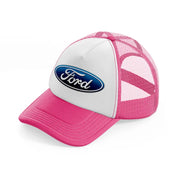 ford blue neon pink trucker hat