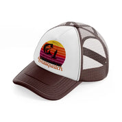 bassquatch brown trucker hat