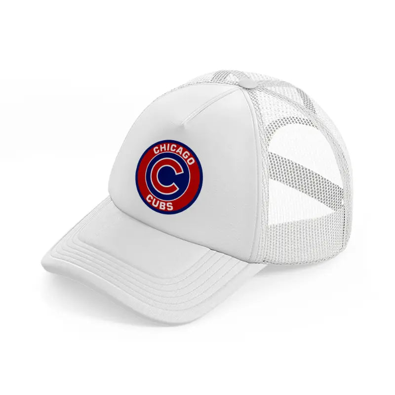 chicago cubs white trucker hat