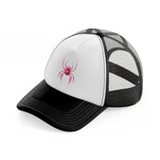 pink spider black and white trucker hat