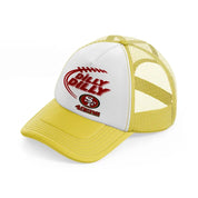 49ers dilly dilly yellow trucker hat