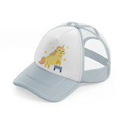 025 unicorn grey trucker hat
