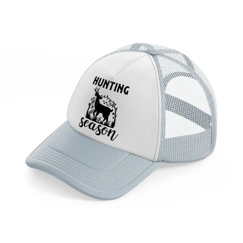 hunting season deer grey trucker hat