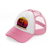 bassquatch pink and white trucker hat