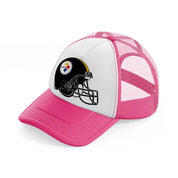 pittsburgh steelers helmet neon pink trucker hat