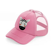 zebra pink trucker hat