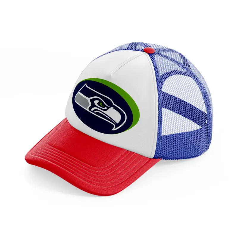 seattle seahawks 3d multicolor trucker hat