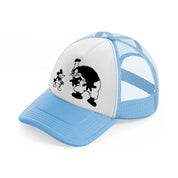 mickey willie smiling sky blue trucker hat